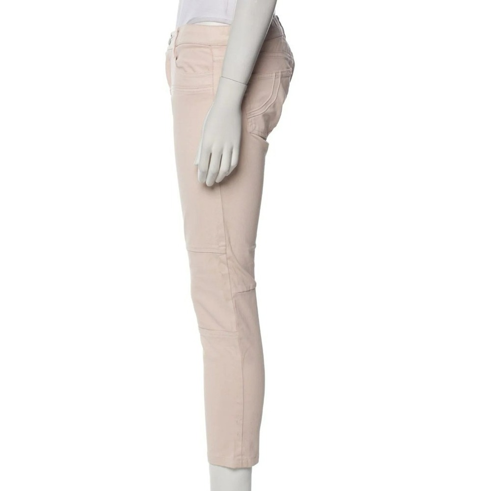 Maje Skinny Pants FR 38 US 6 Cotton Stretch Blush‎ Pink Cropped Low Rise